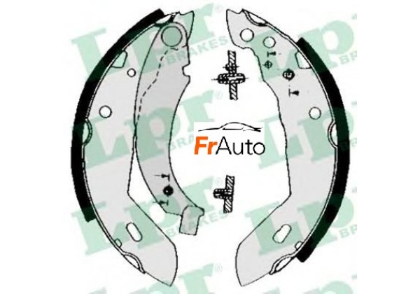 Комплект гальмівних колодок Renault 19, 21, 5, Super 5, Rapid, 9, 11, Clio, Ширина (мм) - 42, Система - LUCAS